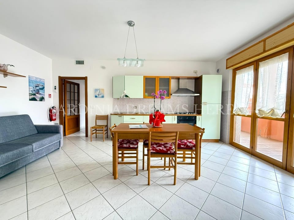 Kitchen or kitchenette, Living room, Dining area, oven, stove