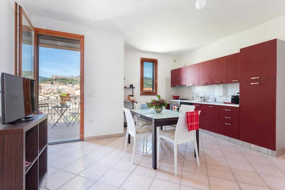 Terrace with castle view Apartment in Sardinia