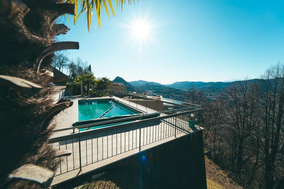 Spring, Day, Natural landscape, Balcony/Terrace, Mountain view, Pool view, Swimming pool, sunbed