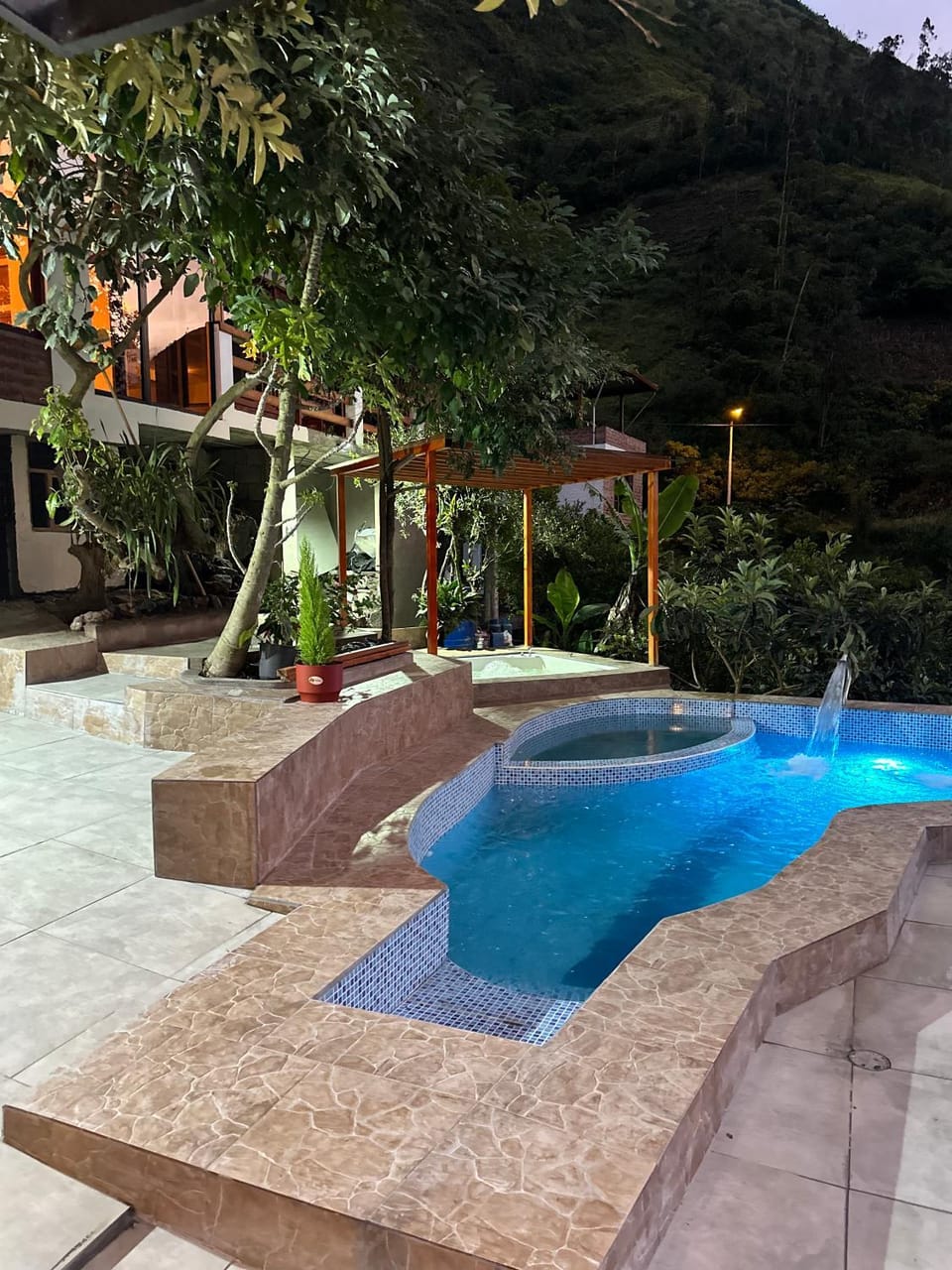 Natural landscape, Pool view, Swimming pool, sunbed