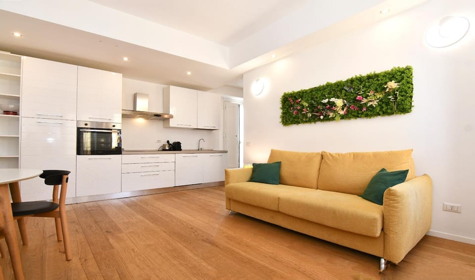 Living room, kitchen