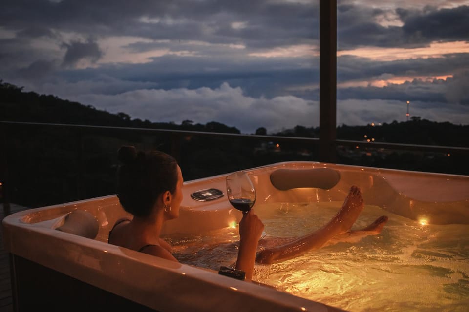 Natural landscape, Hot Tub, Sunset