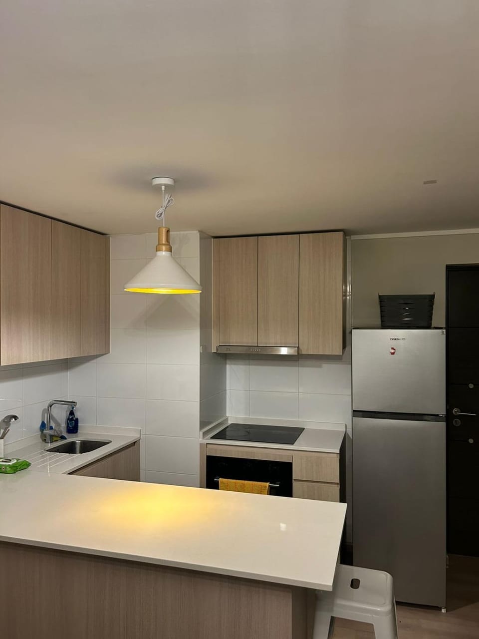 Kitchen or kitchenette, oven, stove