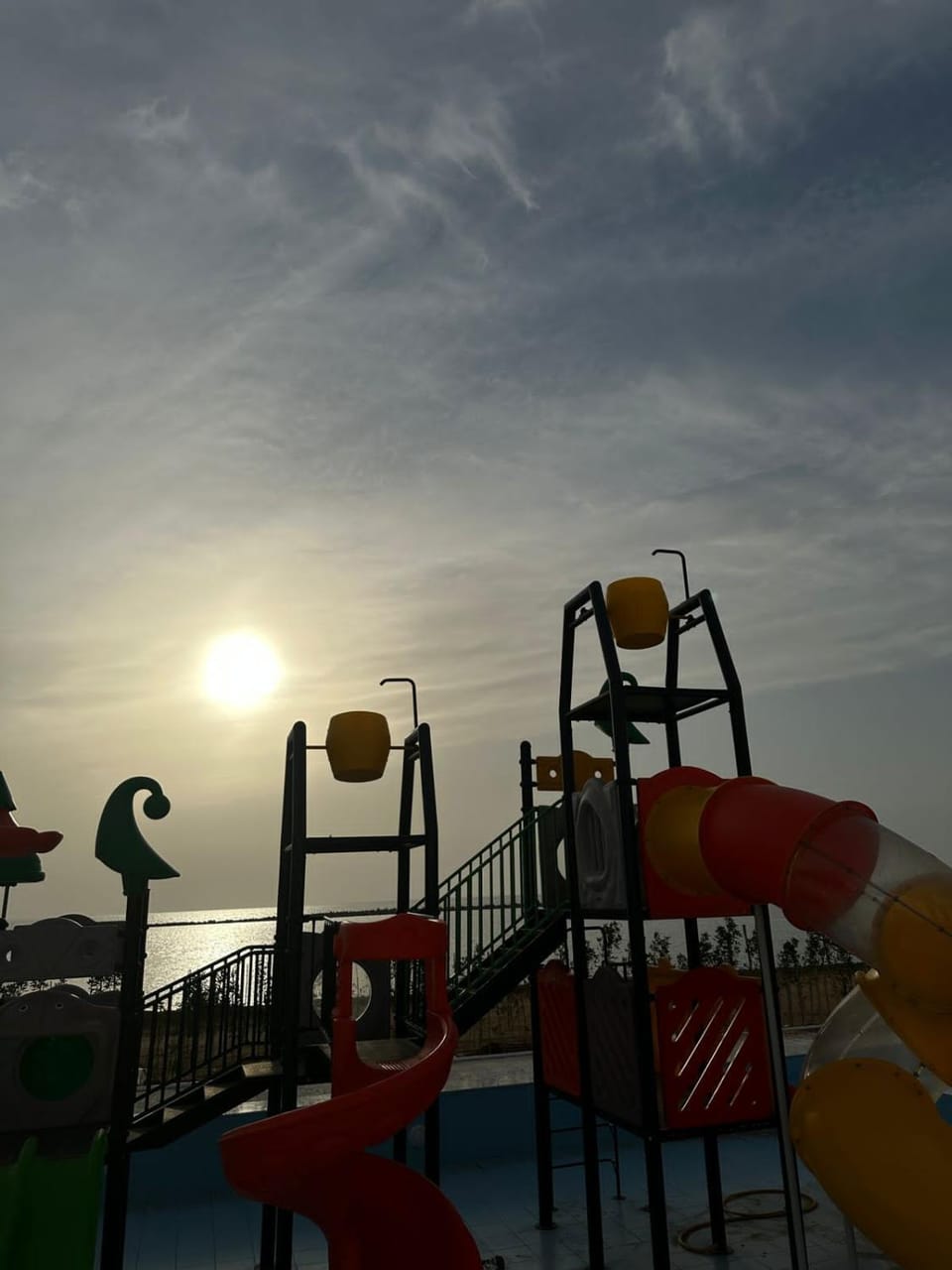 Children play ground, Sunset