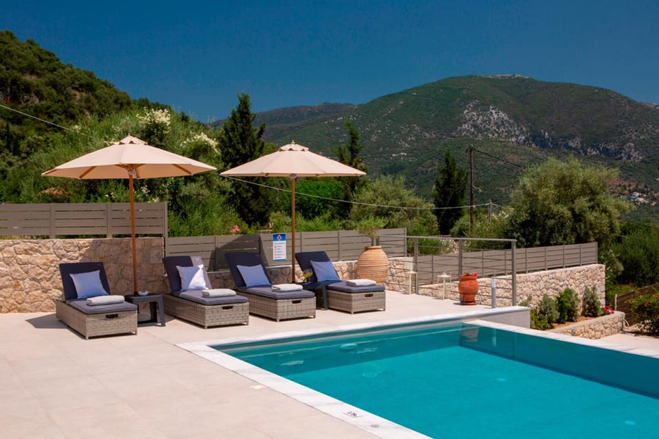 Patio, Natural landscape, Swimming pool, sunbed