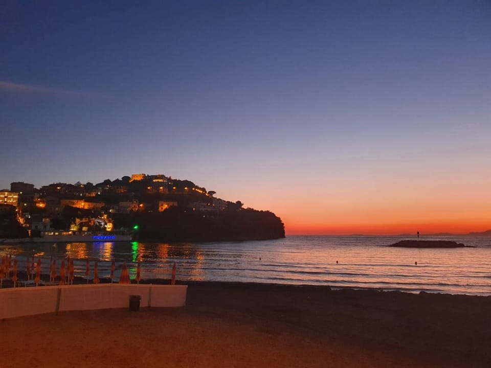 Beach, Sea view, Sunset