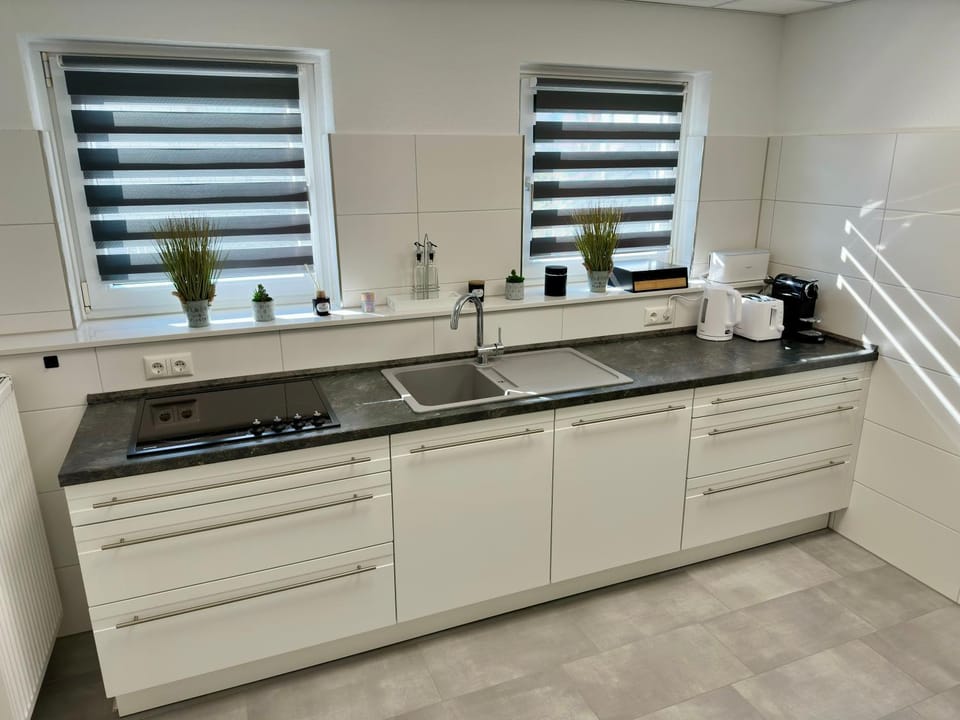 Coffee/tea facilities, Kitchen or kitchenette, Photo of the whole room, Communal kitchen, dishwasher, minibar, stove, toaster