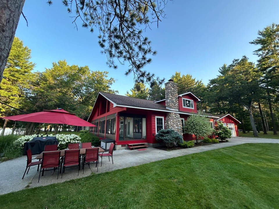 Property building, Patio, Natural landscape, Garden view