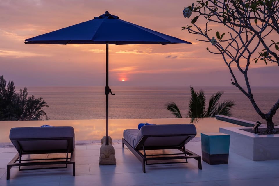 Sea view, Swimming pool, Sunset