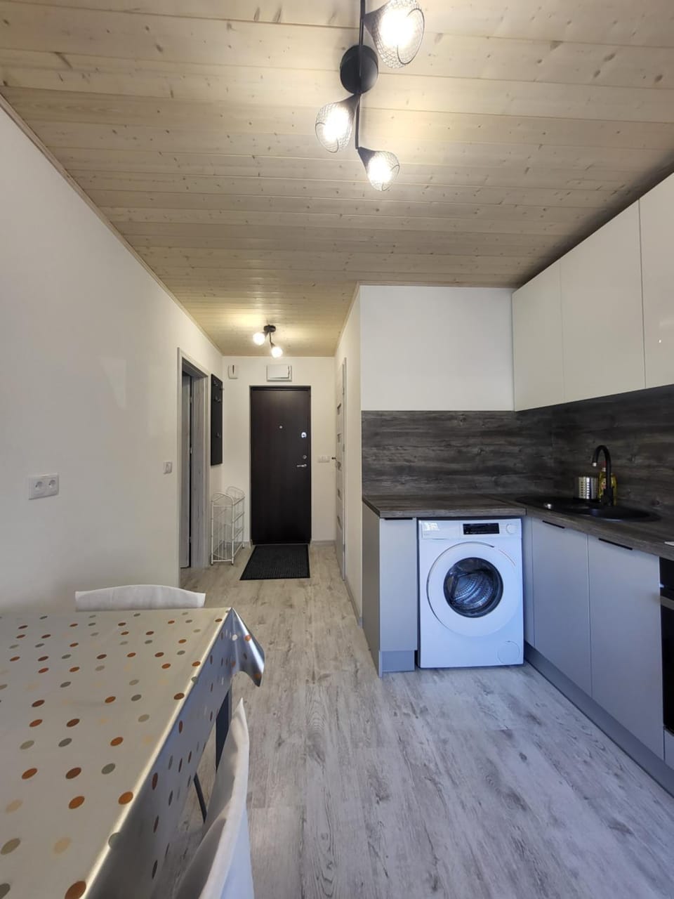 Kitchen or kitchenette, Dining area, minibar, pet friendly, stove, washing machine