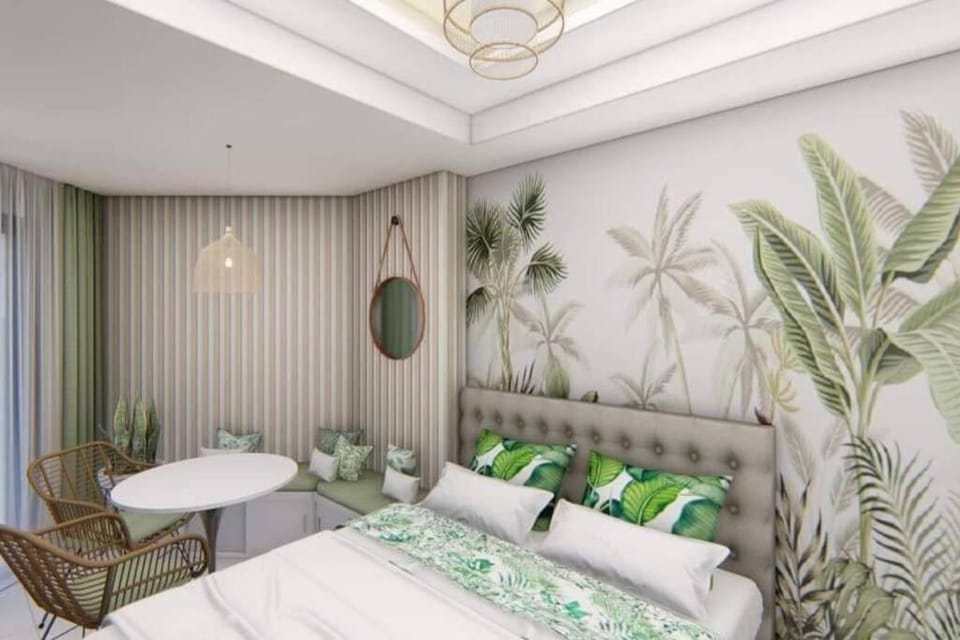 Bed, Living room, Photo of the whole room, Seating area, Bedroom