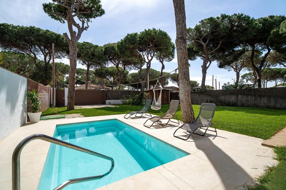 Property building, Living room, Swimming pool
