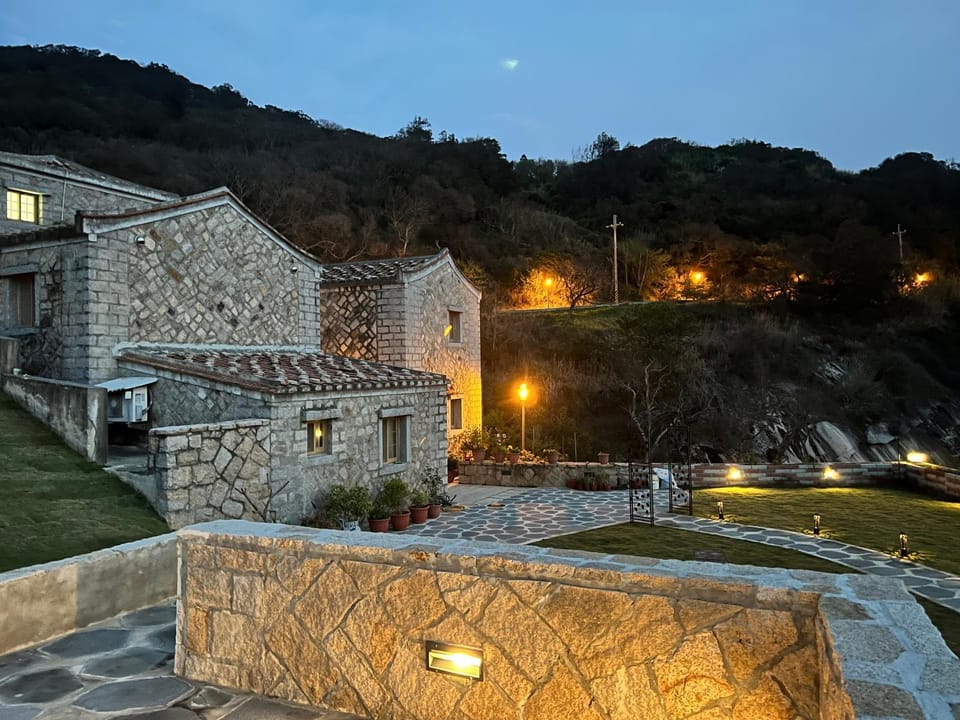 Property building, Night, Garden, Balcony/Terrace