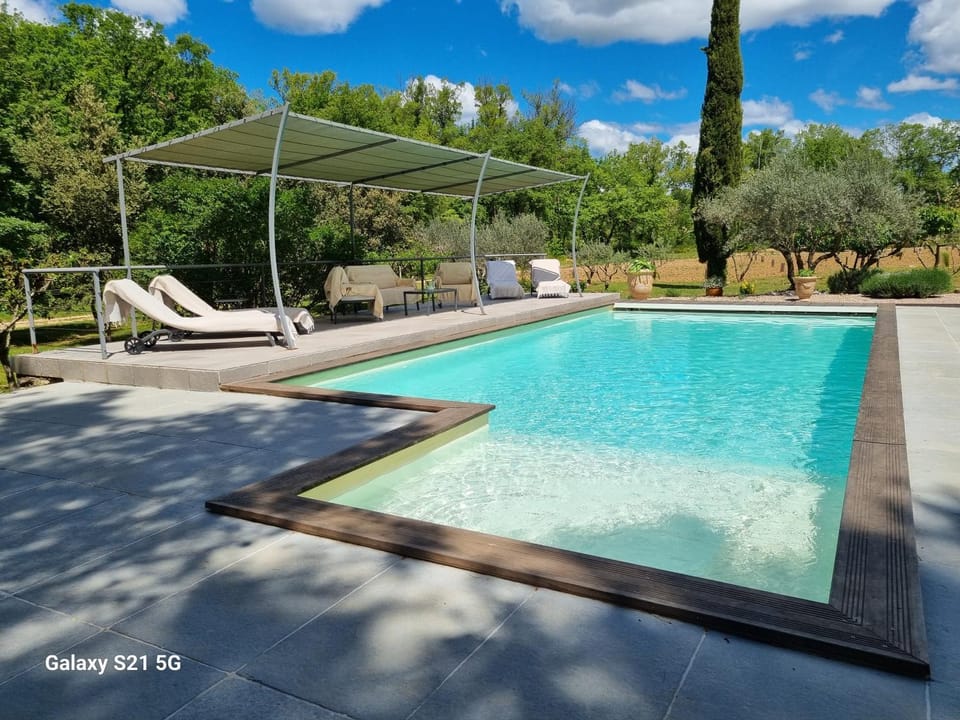 Natural landscape, Swimming pool, sunbed