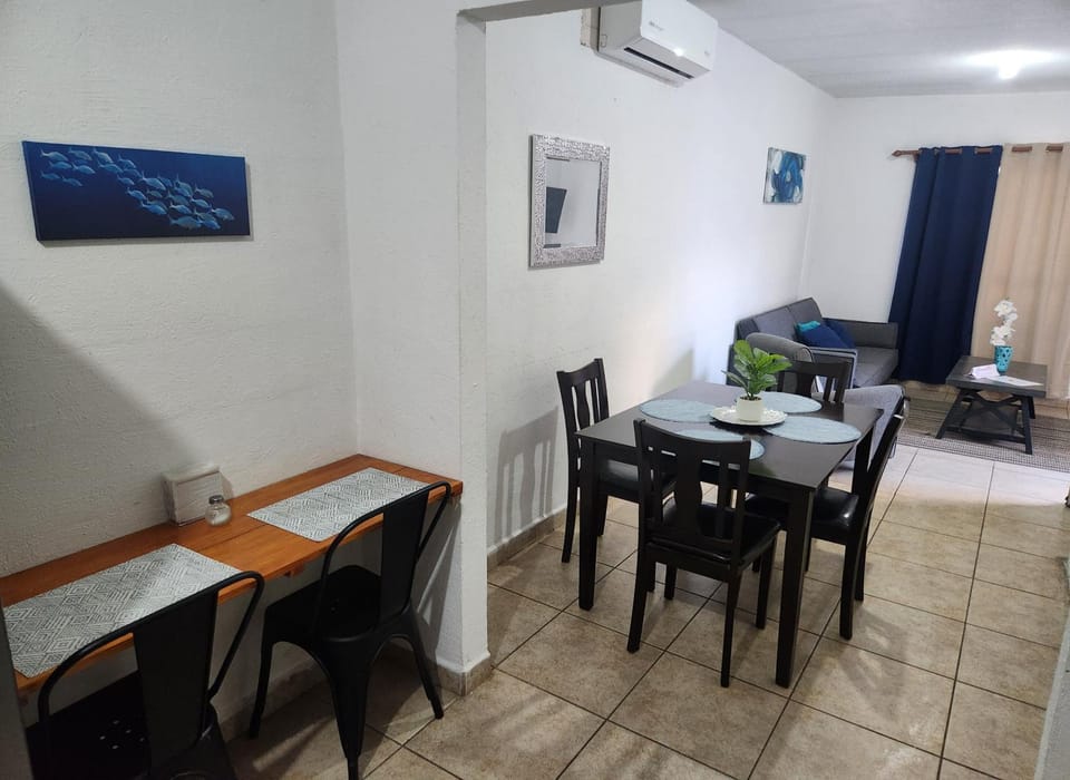 Dining area, air conditioner