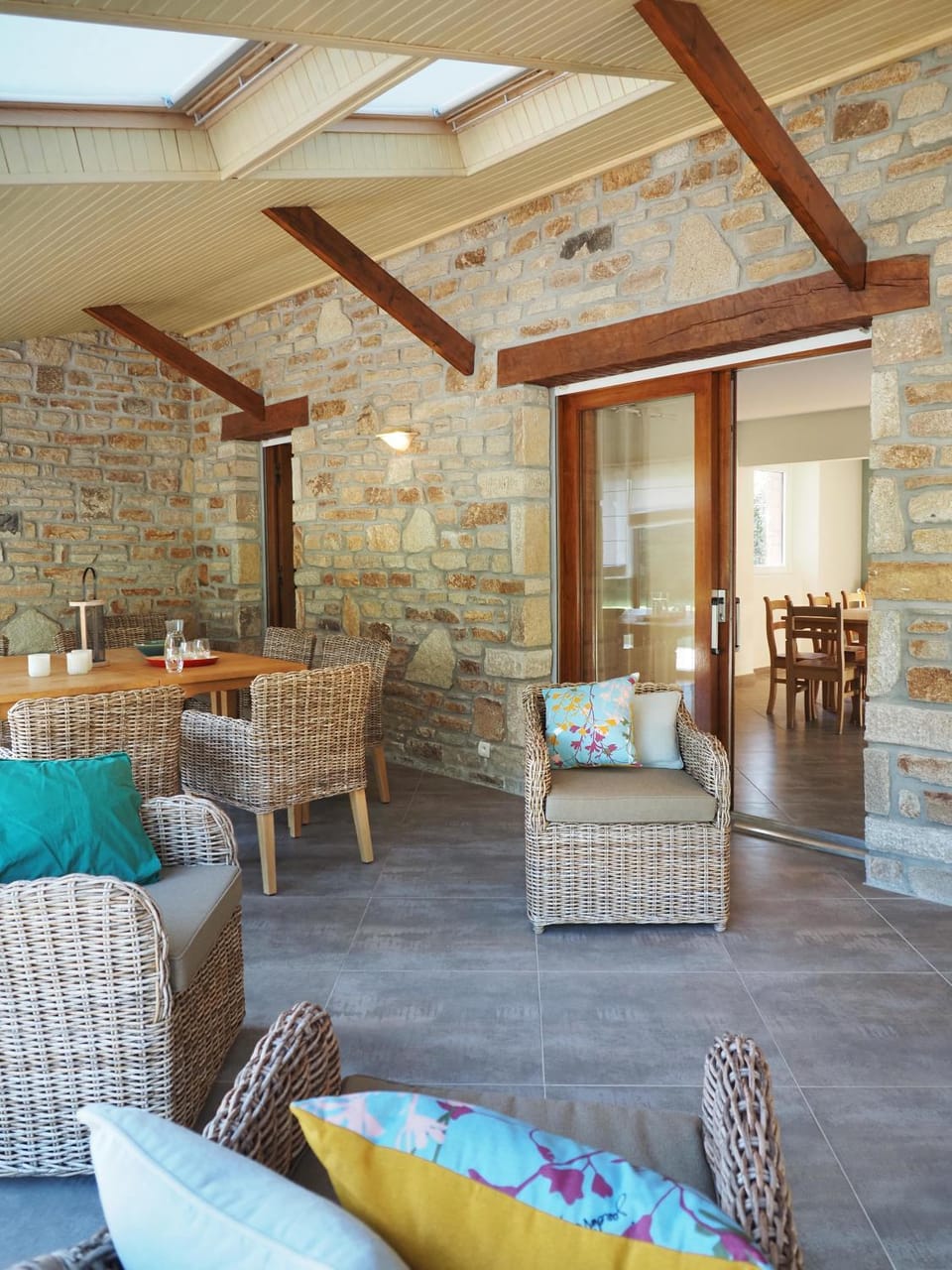 Patio, Living room, Dining area