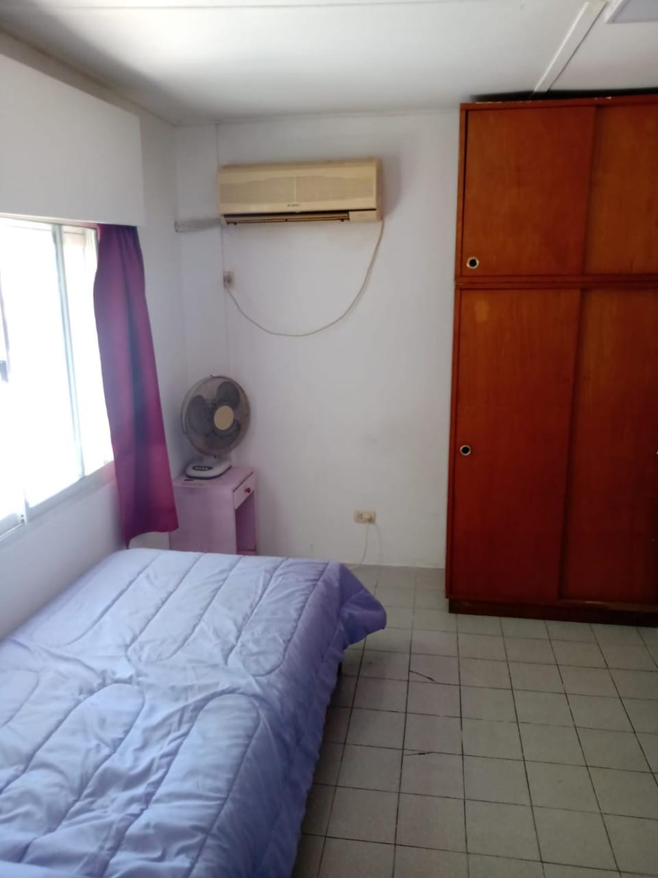 Bed, Photo of the whole room, Bedroom, wardrobe, air conditioner