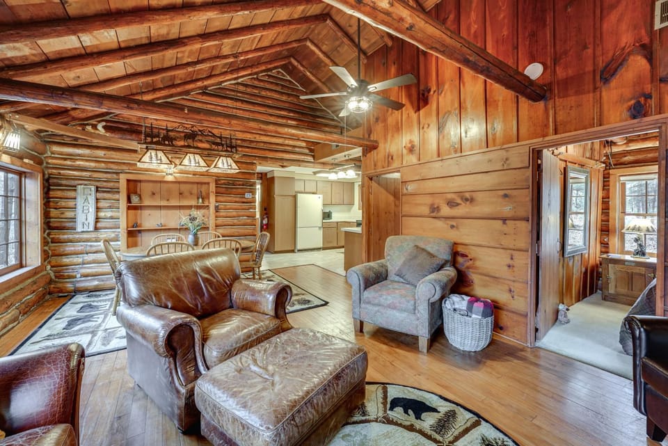 Michigan Log Cabin w/ Pere Marquette River Views Cabin in Michigan