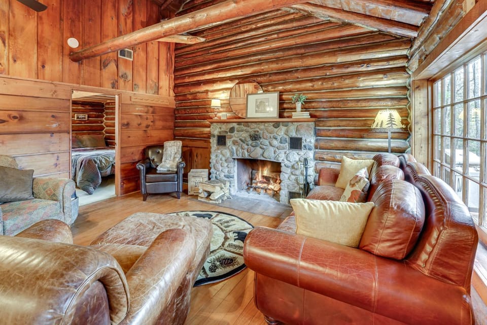 Michigan Log Cabin w/ Pere Marquette River Views Cabin in Michigan