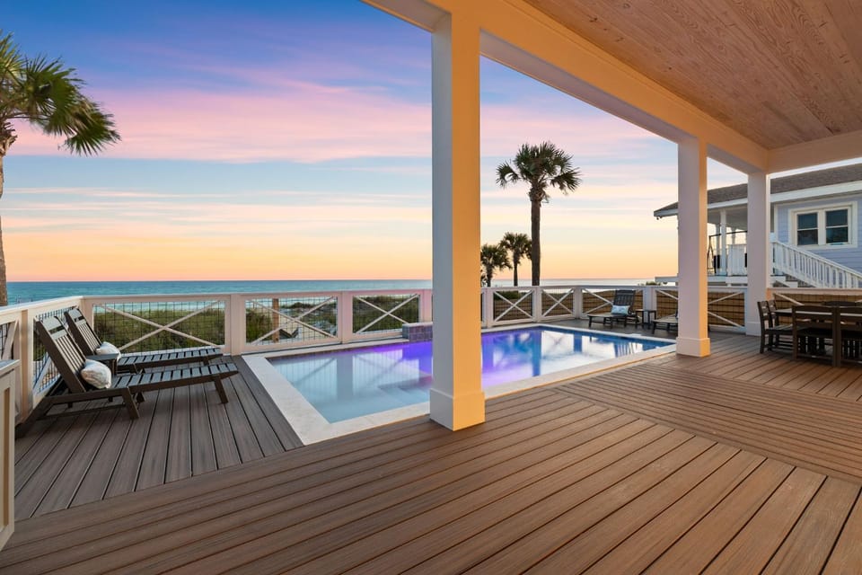Patio, View (from property/room), Beach, Pool view, Sea view, Swimming pool