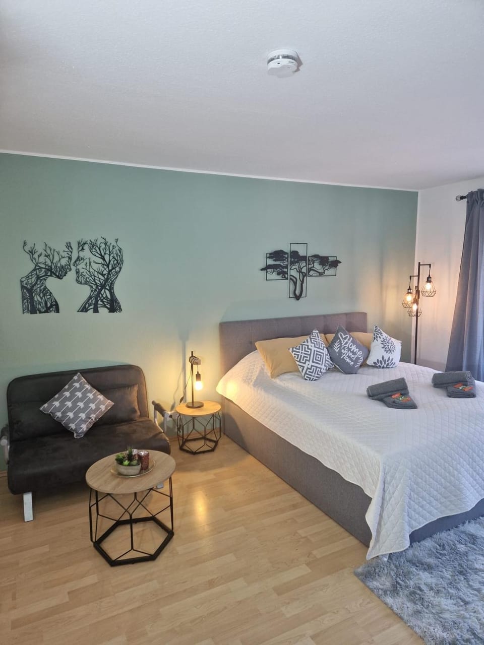 Bed, Living room, Photo of the whole room, Bedroom
