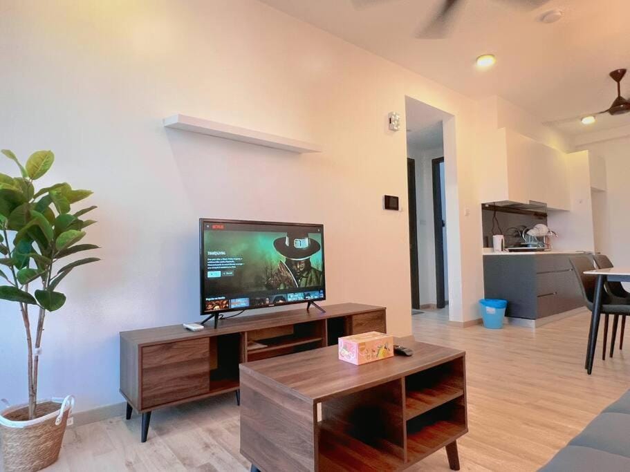 Communal lounge/ TV room, TV and multimedia, Kitchen or kitchenette, Living room, Seating area, Dining area, fireplace