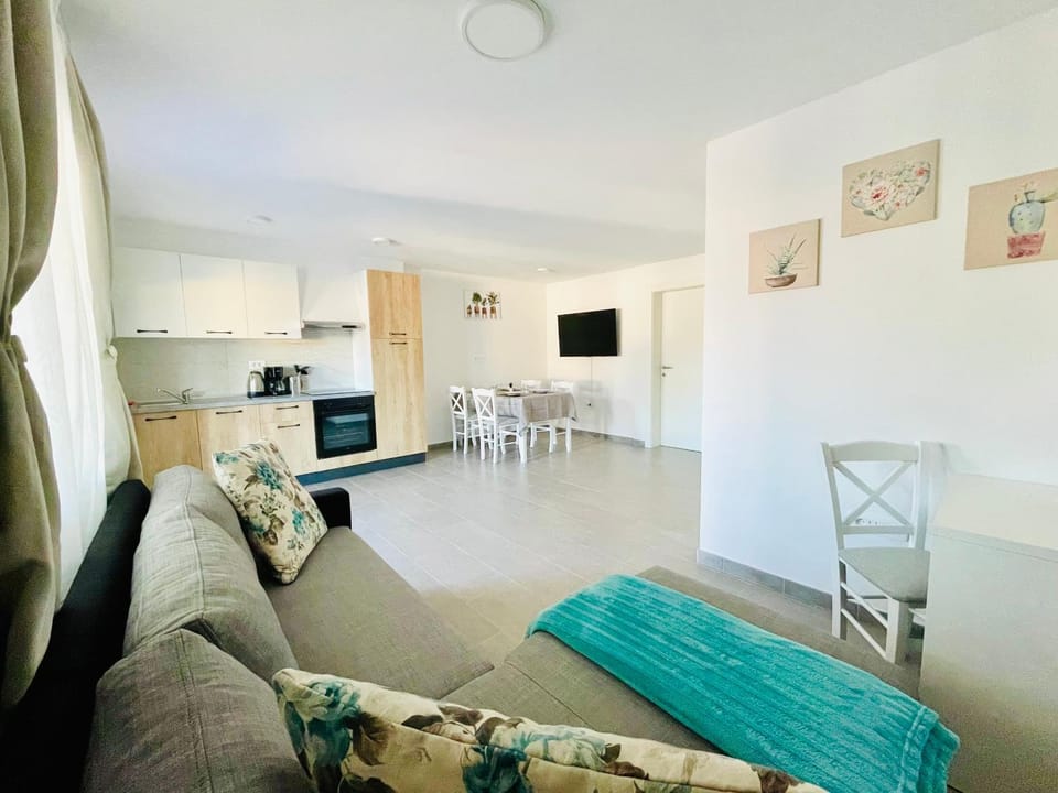 Communal lounge/ TV room, TV and multimedia, Kitchen or kitchenette, Living room, Seating area, Dining area, Evening entertainment, oven, stove