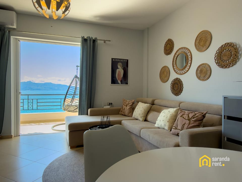 Living room, Seating area, Sea view
