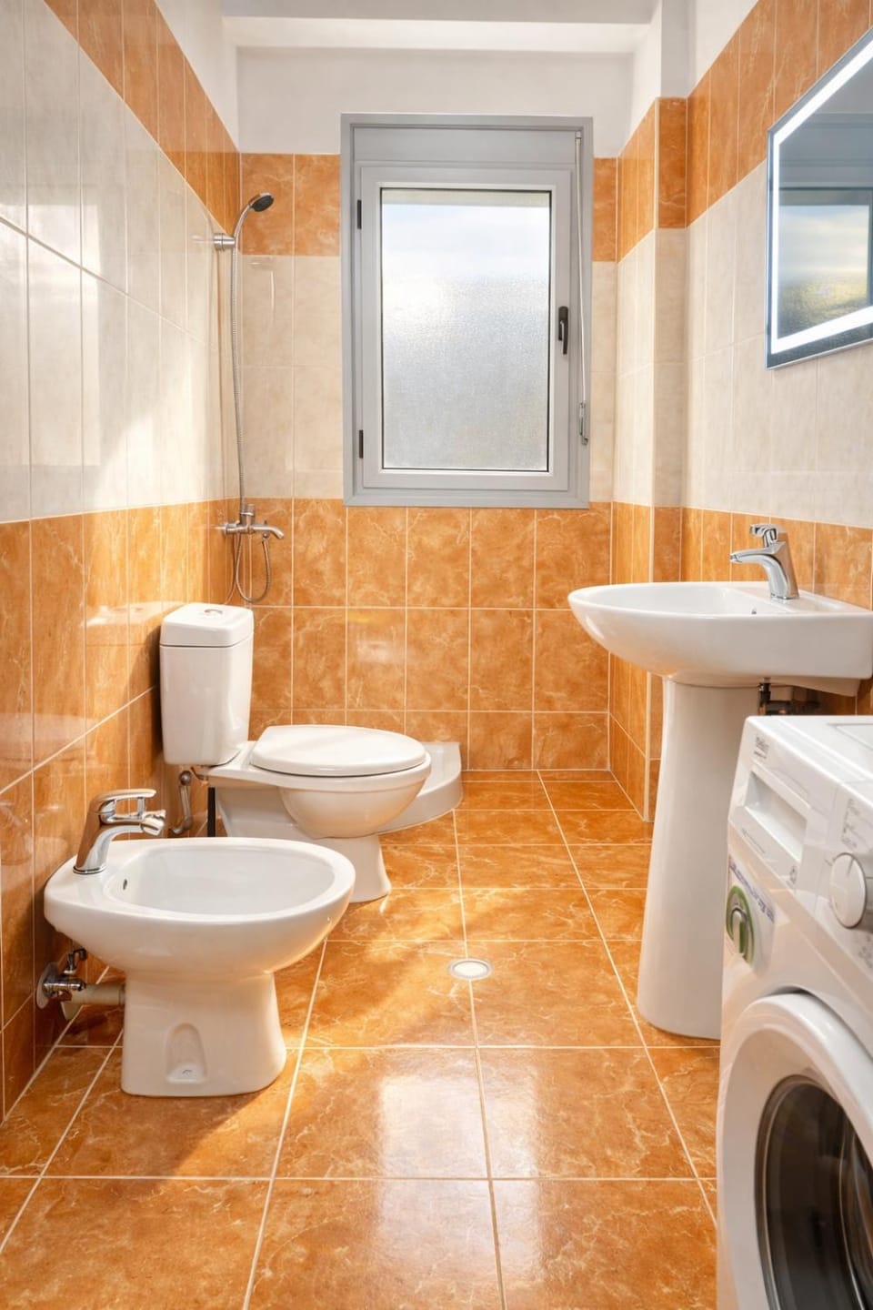 Toilet, Bathroom, washing machine