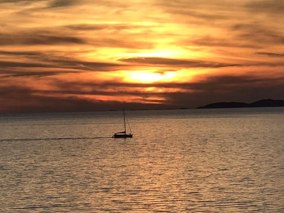 Natural landscape, Sea view, Sunset