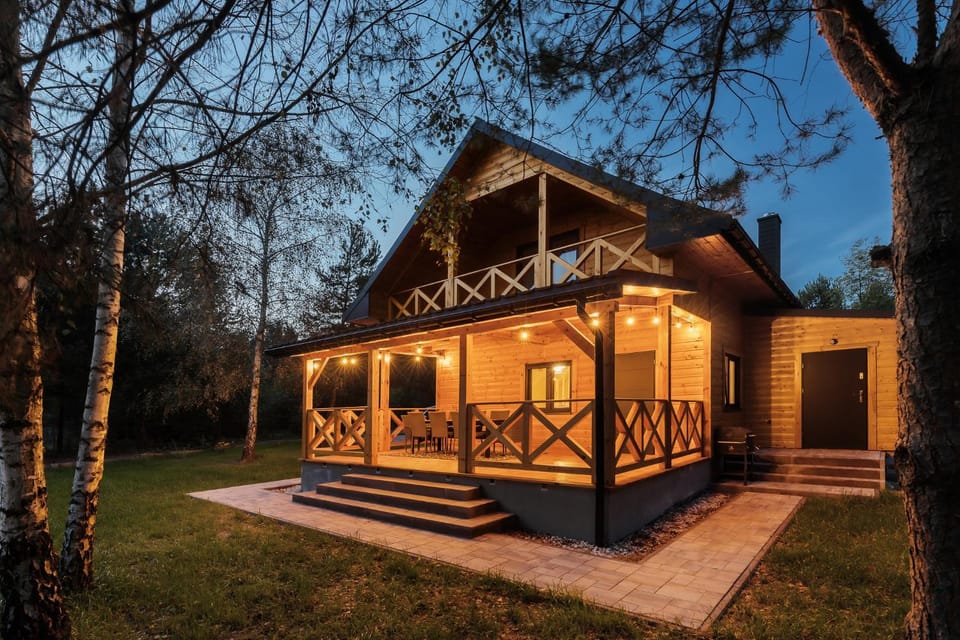 Property building, Night, Garden, Garden view