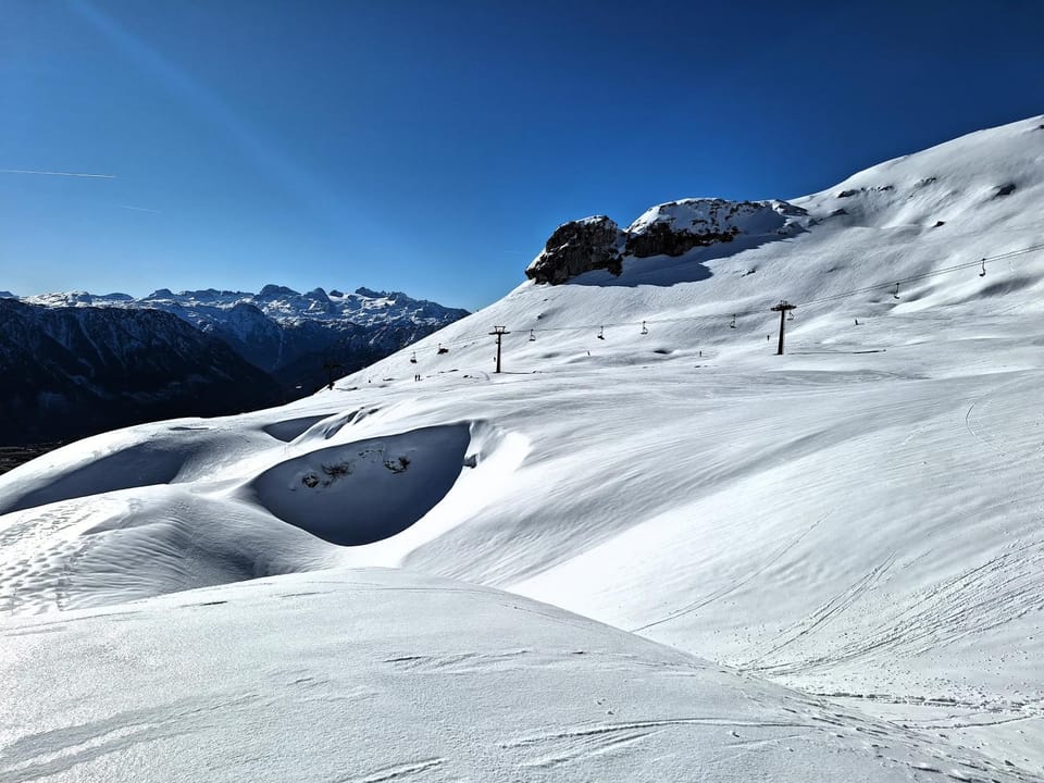 Natural landscape, Winter, Skiing, Mountain view