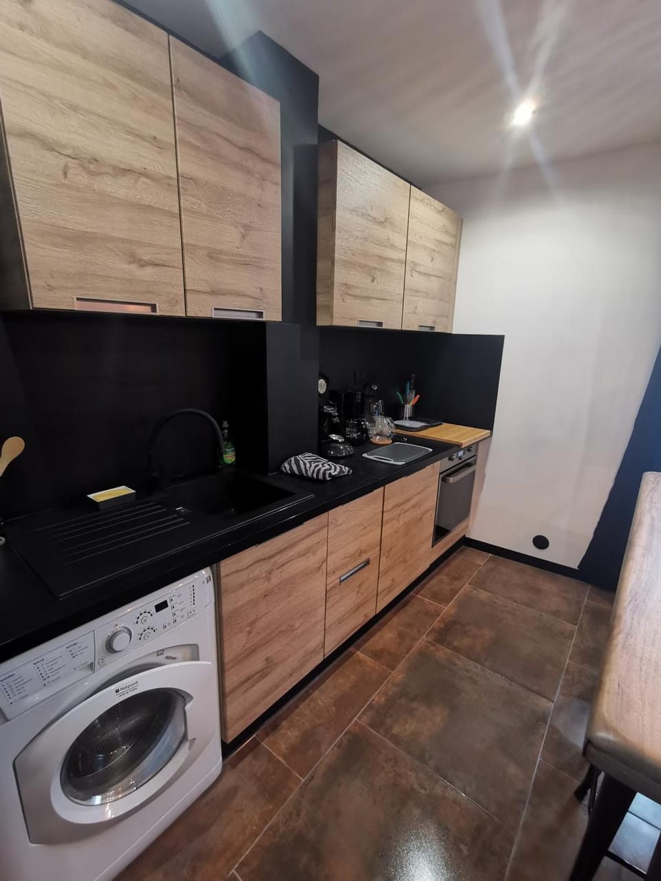 Communal kitchen, dishwasher, stove, washing machine