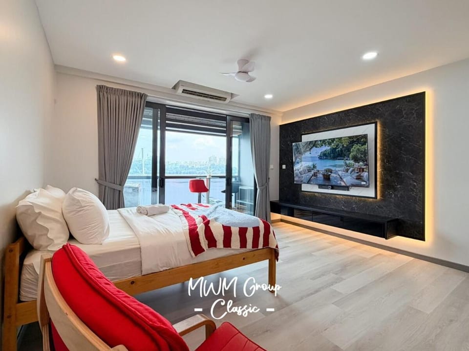 Bed, TV and multimedia, Photo of the whole room, Bedroom, air conditioner
