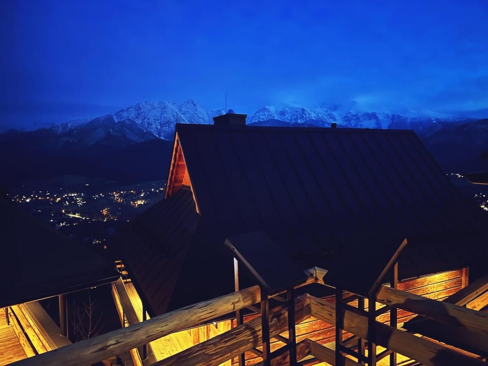 Night, Natural landscape, Mountain view