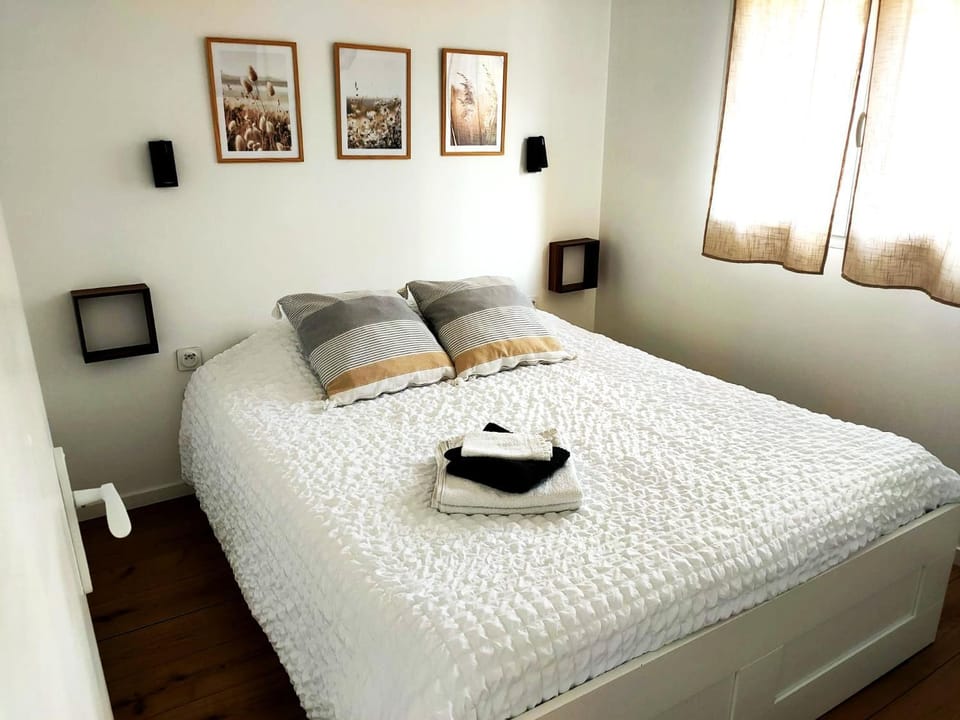 Photo of the whole room, Bedroom, towels