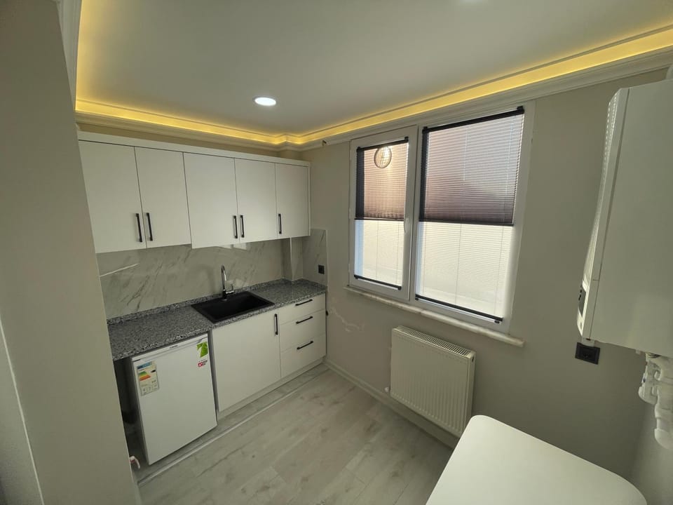Kitchen or kitchenette, minibar