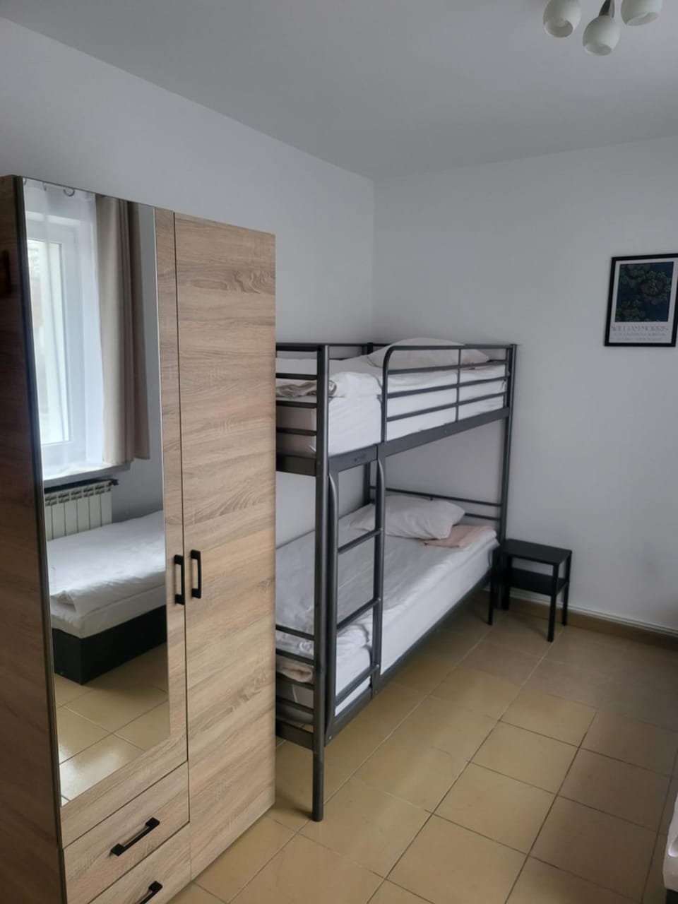 Bed, Photo of the whole room, Bedroom, bunk bed, wardrobe