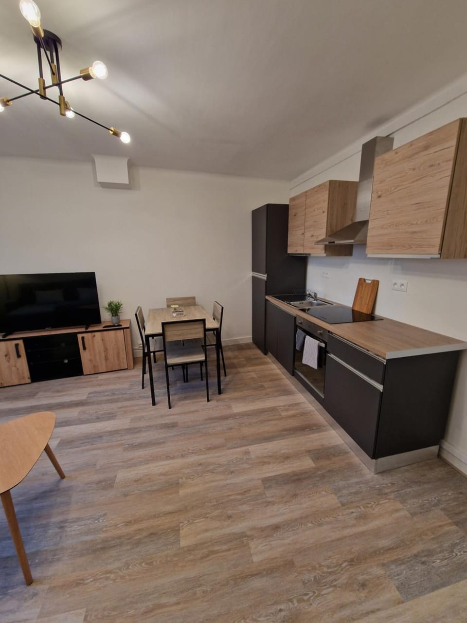 Kitchen or kitchenette, Living room, Dining area, minibar, pet friendly, stove