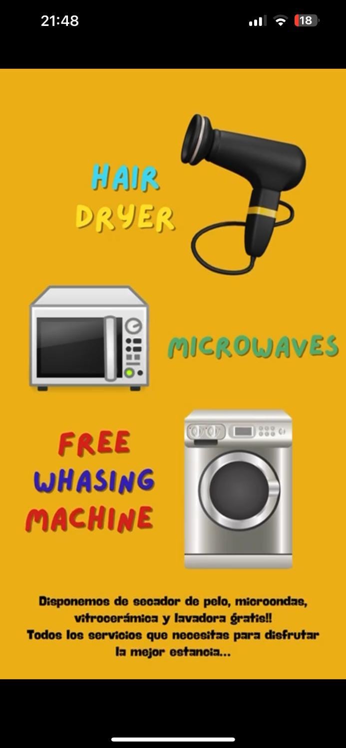 heating, minibar, washing machine