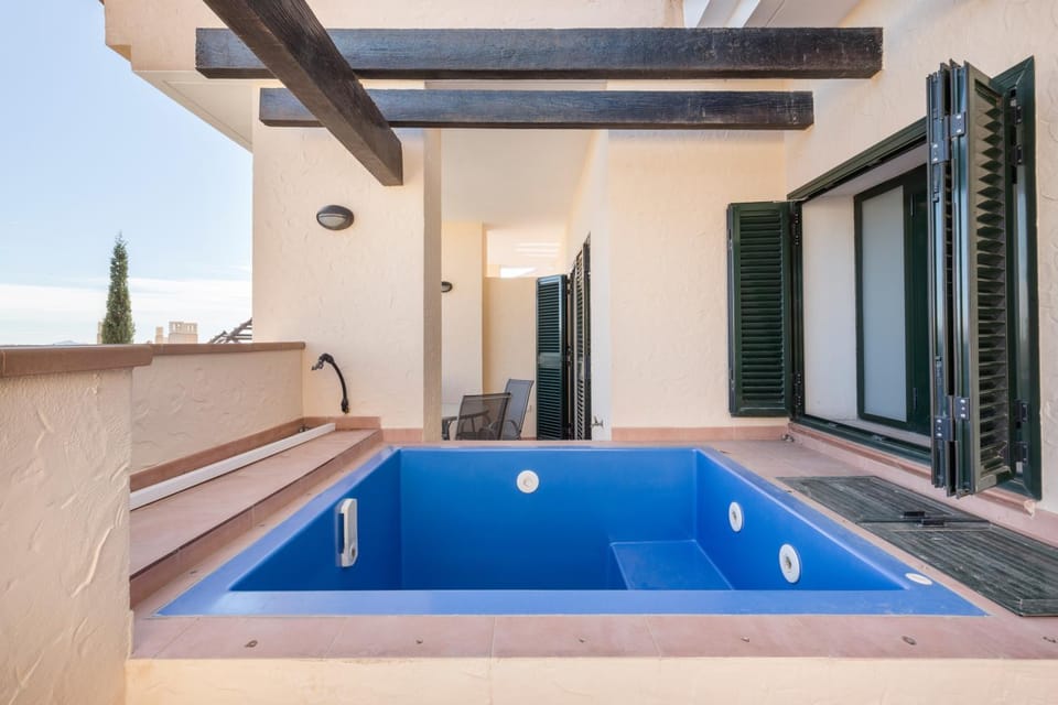 Property building, Living room, Swimming pool