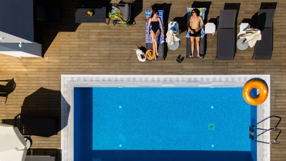 People, Pool view, Swimming pool