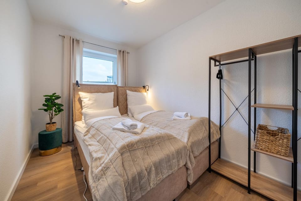 Bed, Photo of the whole room, Bedroom, towels, wardrobe