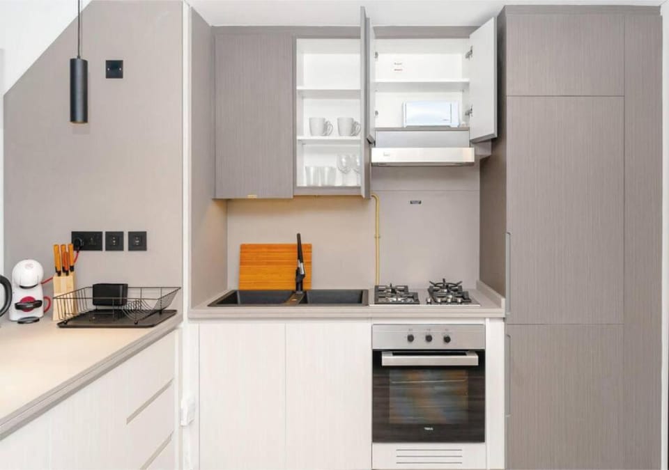 Kitchen or kitchenette, dishwasher, minibar, oven, pet friendly, stove, toaster