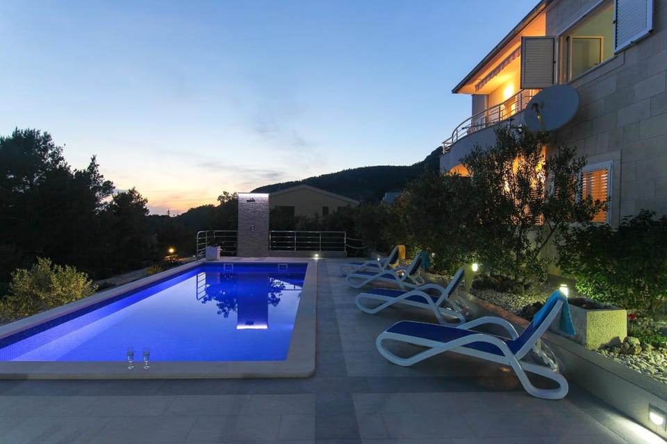 Swimming pool, Sunset