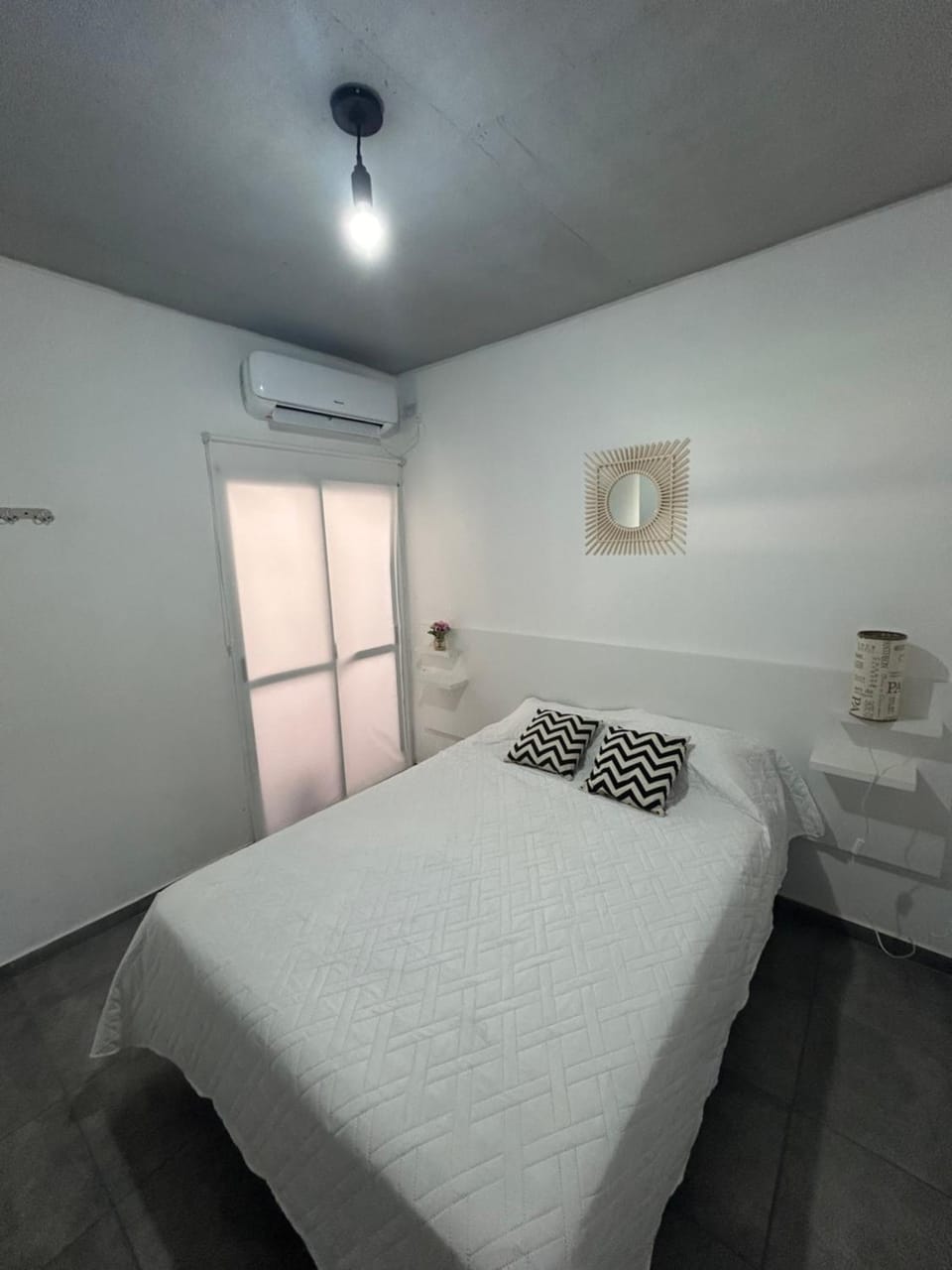 Photo of the whole room, Bedroom, air conditioner