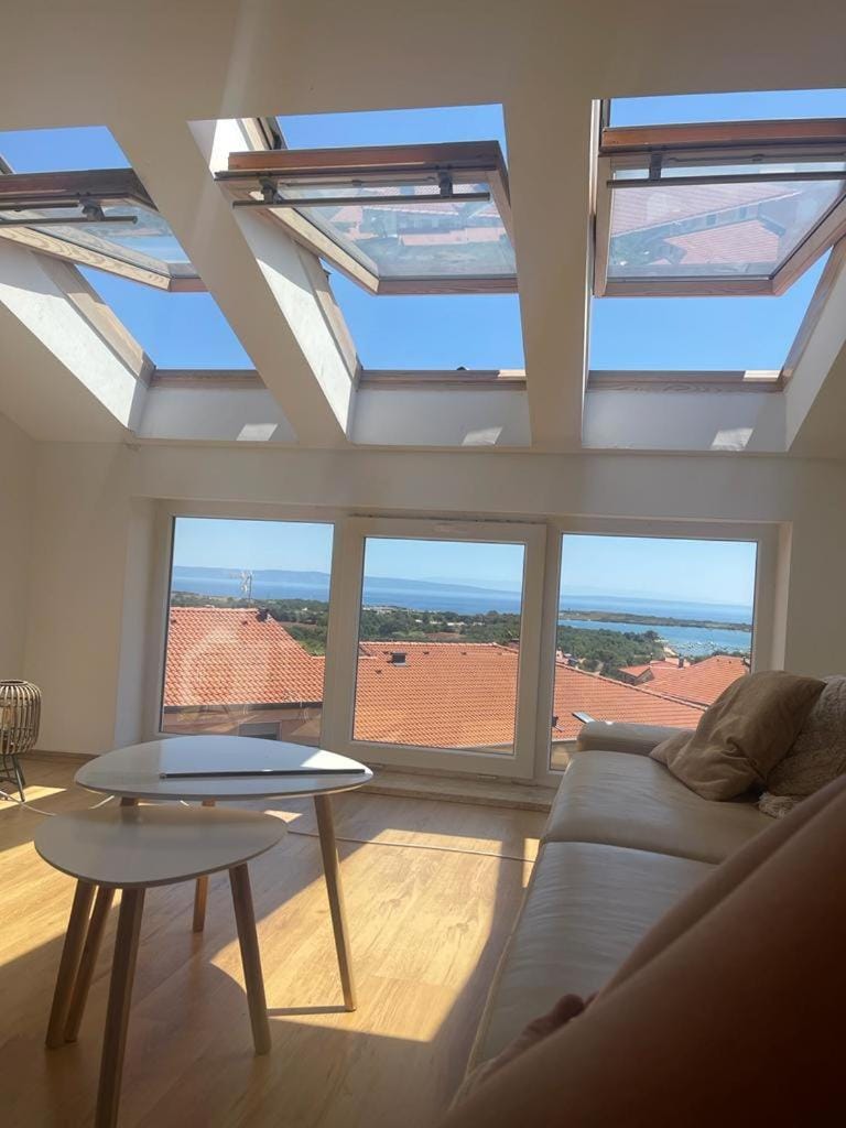 View (from property/room), Living room, Sea view