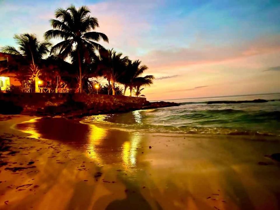 Beach, Sea view, Sunset