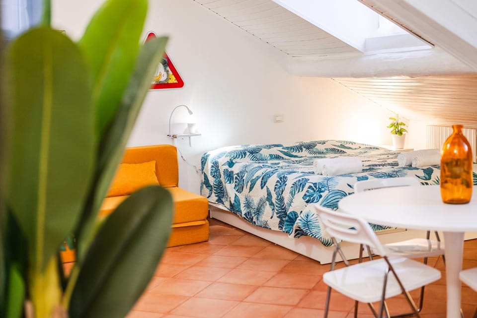Bed, Living room, Bedroom