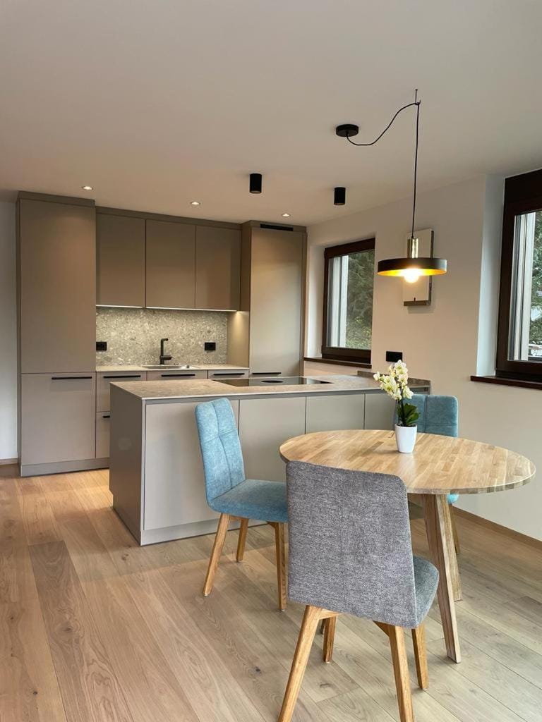 Kitchen or kitchenette, Dining area, dishwasher, stove